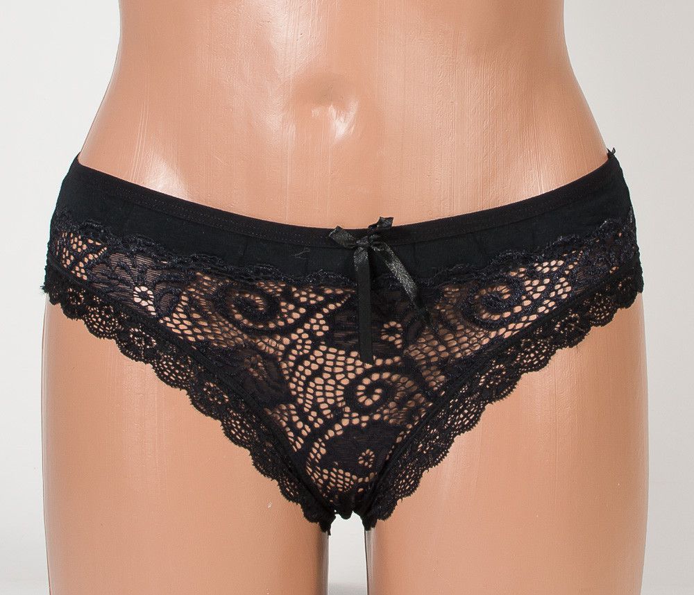 Женские трусы слип кружево хлопок L12-4