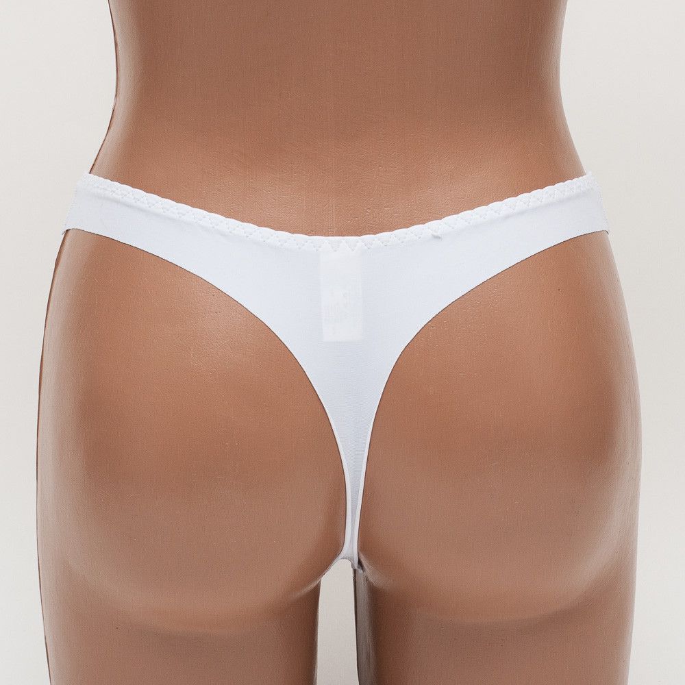 Женские трусы стринги бесшовные белые Hana k8125-1