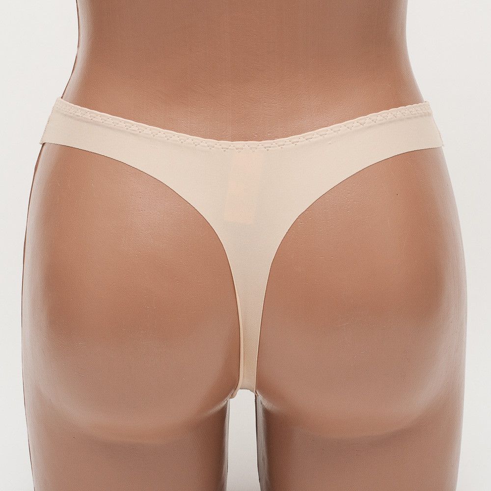 Женские трусы стринги бесшовные бежевый Hana k8125-3