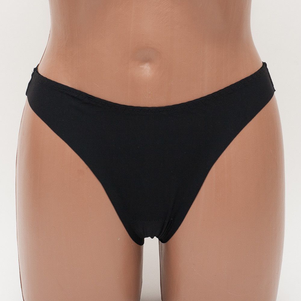 Женские трусы стринги бесшовные черные Hana k8125-2