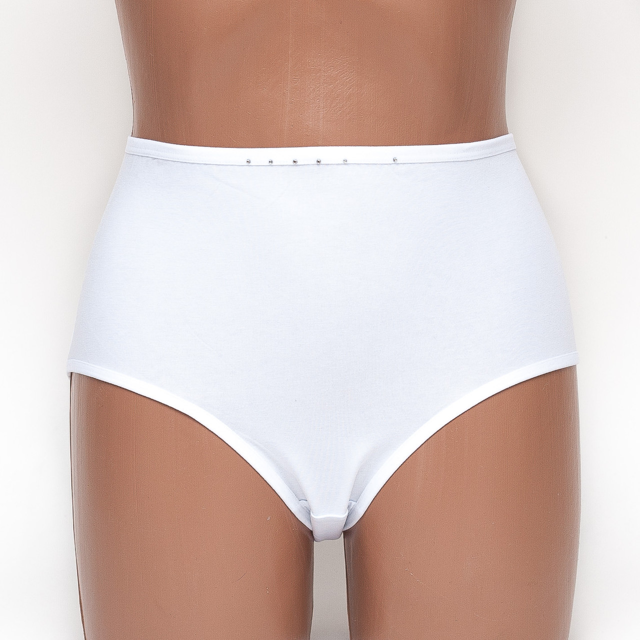 Женские трусы белые хлопок с завышенной талией  k3149-1