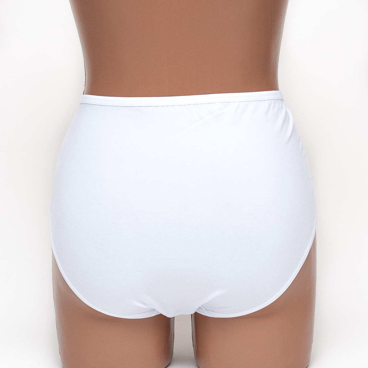 Женские трусы белые хлопок с завышенной талией  k3149-1